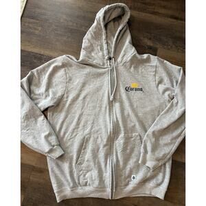 Corona Zip Up Hoodie Hooded Sweatshirt Beer Xl Beach